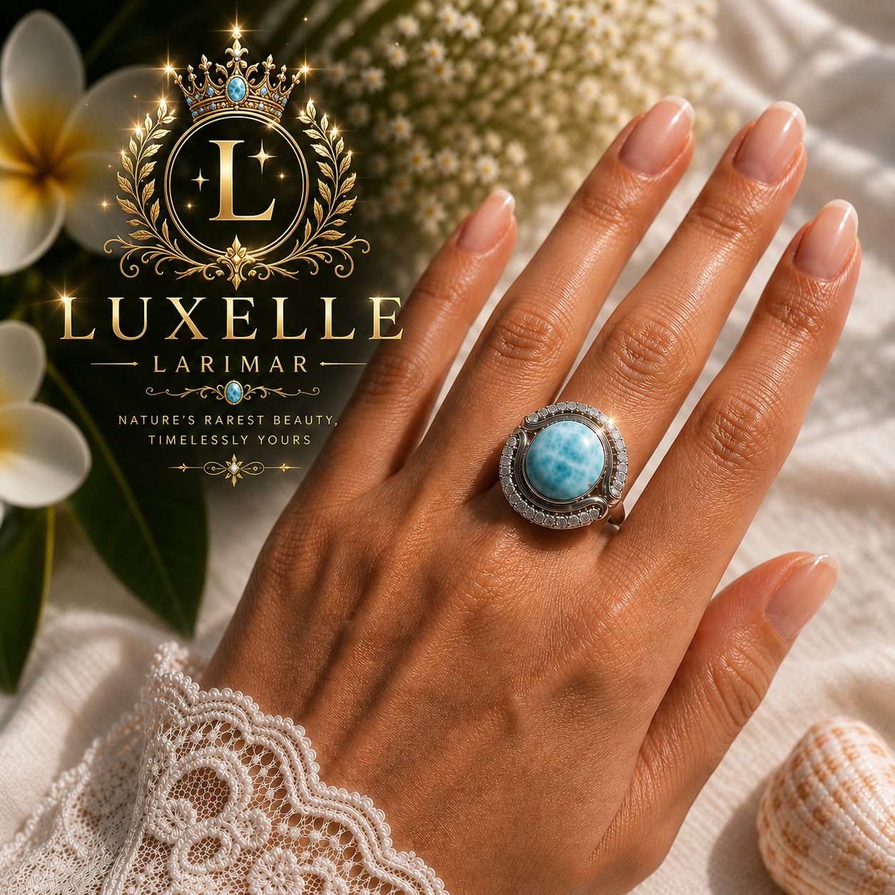 Larimar Statement Ring