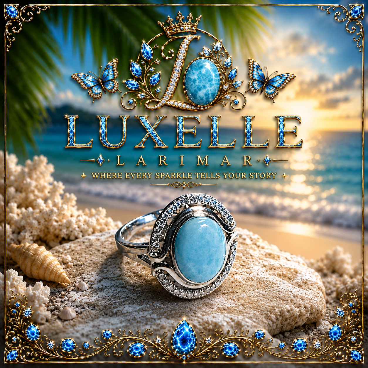 Larimar Statement Ring