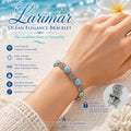 AAA Larimar Oval Gemstone Bracelet * Authentic Dominican Gemstone * Solid 925 Sterling Silver *