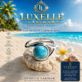 AAA Larimar Ring * Authentic Dominican Larimar * Solid 925 Sterling Silver * Caribbean Ocean Inspired